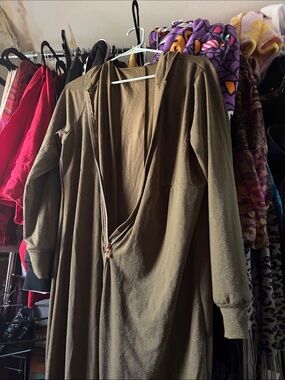 Savage X Fenty sparkle Olive Green Long Sleeve pj onesie